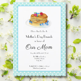 Invitación Desayuno Brunch de Día de la Madre con Panqueques 
