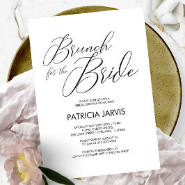 Invitación Desayuno Brunch de Escritura Chic para la Novia