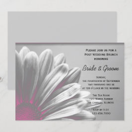 Invitación Desayuno Brunch de Flores Rosadas Después de la Bo