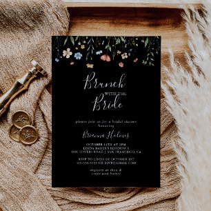 Invitación Desayuno Brunch de Flores Silvestres de Jardín con
