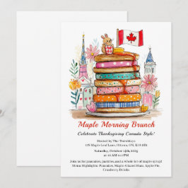 Invitación Desayuno Brunch de Maple Morning | Panqueque de Ca