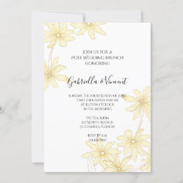Invitación Desayuno Brunch de Margaritas Amarillas Pálidas De