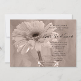 Invitación Desayuno Brunch de Margaritas con Tinte Rosa Pálid