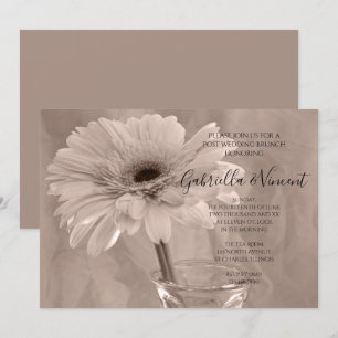Invitación Desayuno Brunch de Margaritas con Tinte Rosa Pálid