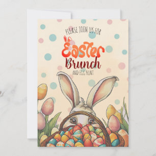 Invitación Desayuno Brunch de Pascua y búsqueda de huevos del
