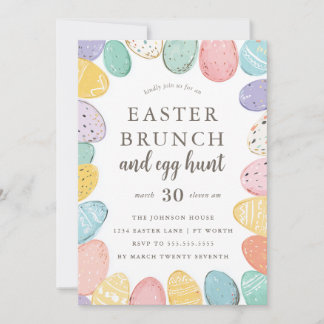 Invitación Desayuno Brunch de Pascua y búsqueda de huevos Inv