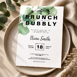 Invitación Desayuno Brunch de Verde Rustico y Bridal Shower B