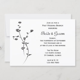 Invitación Desayuno Brunch después de la Boda de Rosas Blanca