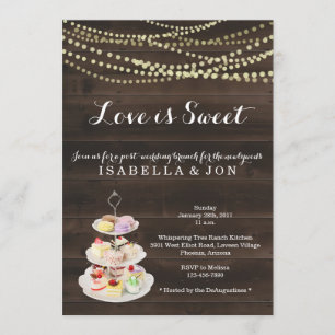 Invitación Desayuno Brunch Después de la Boda El Amor es Dulc