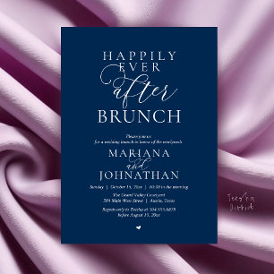 Invitación Desayuno Brunch Felices para Siempre, Boda Elegant