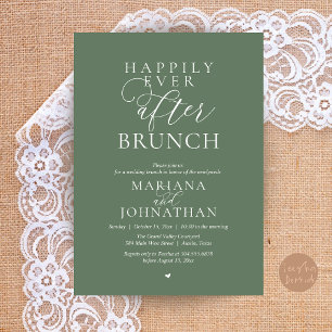Invitación Desayuno Brunch Felices para Siempre, Boda Elegant