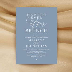 Invitación Desayuno Brunch Felices para Siempre, Boda Elegant