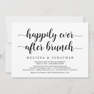 Invitación Desayuno Brunch Felices Para Siempre, Boda Fugaz
