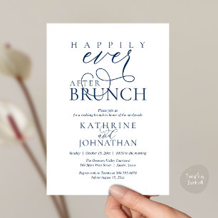 Invitación Desayuno Brunch Felices Para Siempre Después de la