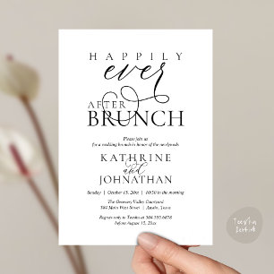 Invitación Desayuno Brunch Felices Para Siempre Después de la