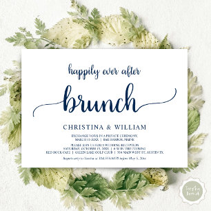 Invitación Desayuno Brunch Felices para Siempre, Elopamiento,