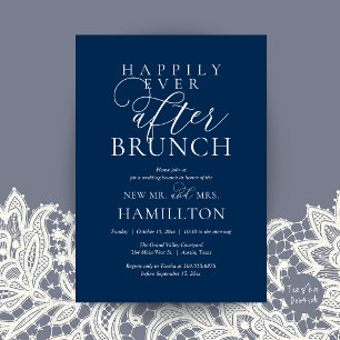 Invitación Desayuno Brunch Felices para Siempre Post Boda Mod