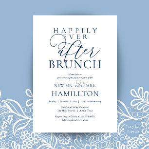 Invitación Desayuno Brunch Feliz para Siempre Después de la B