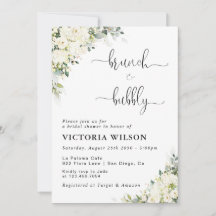 Desayuno Brunch Floral Blanco y Bridal Shower Burb