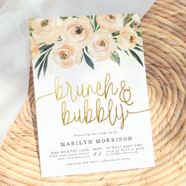 Invitación Desayuno Brunch Floral & Bridal Shower Burbujeante