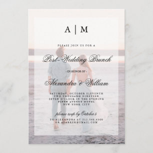 Invitación Desayuno Brunch Moderno de Después de la Boda   Su