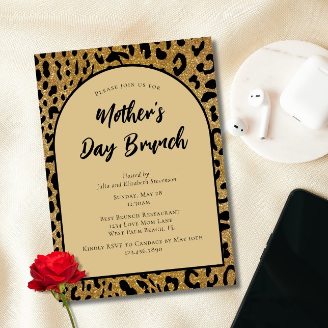 Invitación Desayuno Brunch Moderno del Día de la Madre con Es (Subido por el creador)