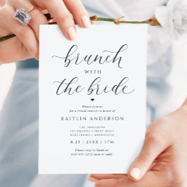 Invitación Desayuno Brunch Moderno y Elegante con la Novia In