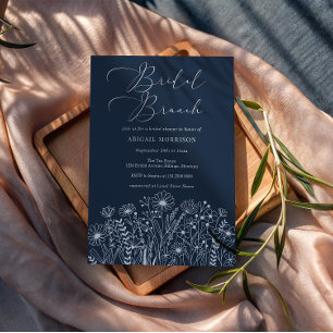 Invitación Desayuno Brunch Nupcial Bohemio de Flor Silvestre 