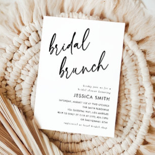Invitación Desayuno Brunch Nupcial Minimalista Elegante