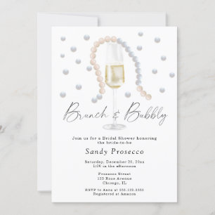 Invitación Desayuno Brunch Perlas y Prosecco y brindis Nupcia