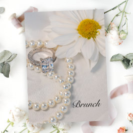 Invitación Desayuno Brunch Post Boda Elegante Daisies Blancas