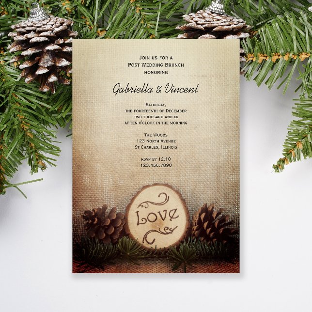 Invitación Desayuno Brunch Rústico de Pinos Bosque después de (Subido por el creador)