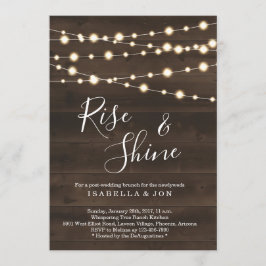 Invitación Desayuno Brunch Rústico de Post Boda la Mañana Des