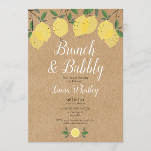 Invitación Desayuno Brunch Rústico y Celebración Nupcial con