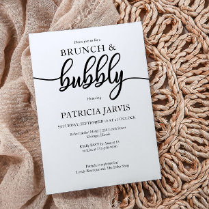 Invitación Desayuno Brunch Simple y Elegante con Brindis para