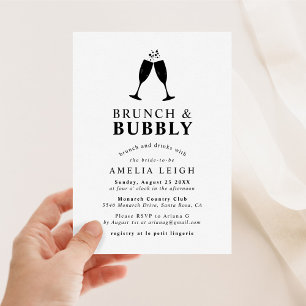 Invitación Desayuno Brunch y Bebidas Burbujeantes para Desped