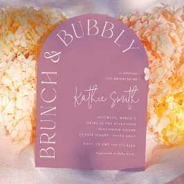Invitación Desayuno Brunch y Burbujas Arco Floral Audaz Despe