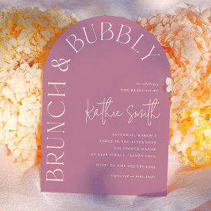Invitación Desayuno Brunch y Burbujas Arco Floral Audaz Despe
