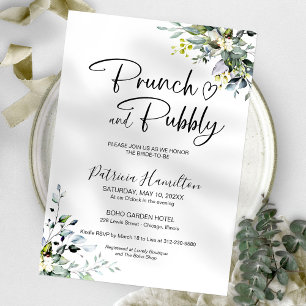 Invitación Desayuno Brunch Y Burbujeante Despedida de Soltera