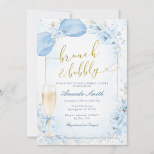 Invitación Desayuno Brunch y Champán Azul para Despedida de S