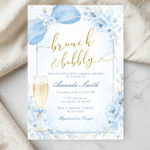 Invitación Desayuno Brunch y Champán Azul para Despedida de S