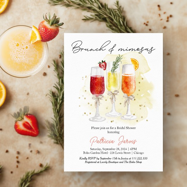 Invitación Desayuno Brunch y Mimosa Cóctel Despedida de Solte (Subido por el creador)