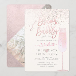 Invitación Desayuno burbujas de PixDezines/Confeti de champán