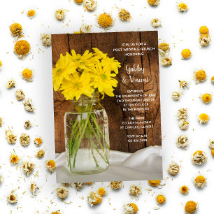 Invitación Desayuno campestre posterior a la boda con frasco 