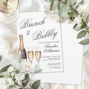 Invitación Desayuno con champán y elegante despedida de solte