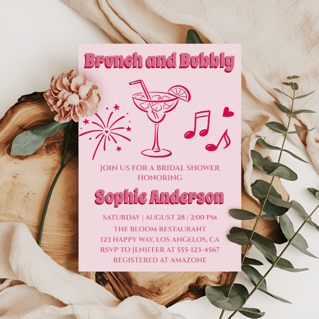 Invitación Desayuno con Cóctel Rosa y Brunch de Champagne par (Subido por el creador)