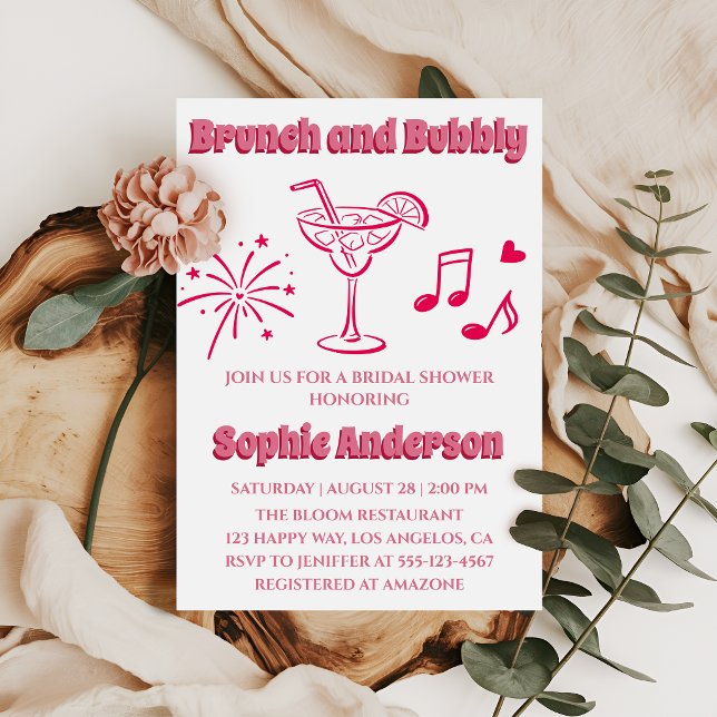 Invitación Desayuno con Cóctel Rosa y Brunch de Champagne par (Subido por el creador)