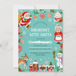 Invitación Desayuno con invitados Navidades de Santa Ilustrac