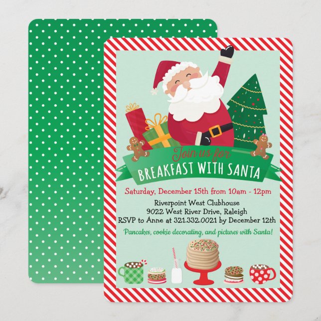 Invitación Desayuno con Santa (Anverso / Reverso)