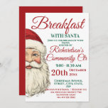 Invitación Desayuno con Santa Festiva<br><div class="desc">El elegante desayuno incluye una invitación a los navidades de Santa Claus. Todo el texto se puede modificar según sea necesario. Ideal para guarderías,  preescolares y organizaciones de recaudación de fondos.</div>